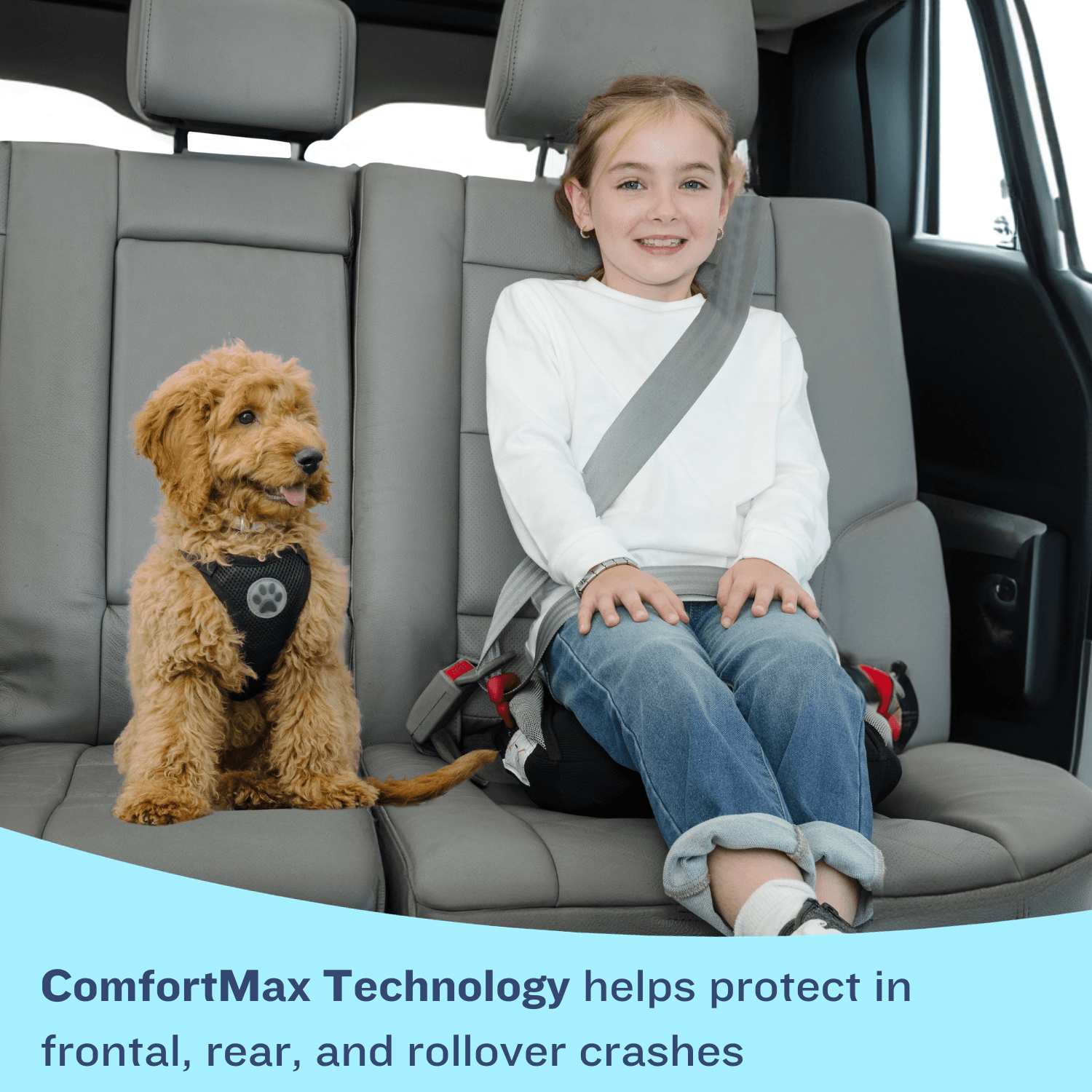 BubbleBum Backless Inflatable Booster Car Seat Foldable and