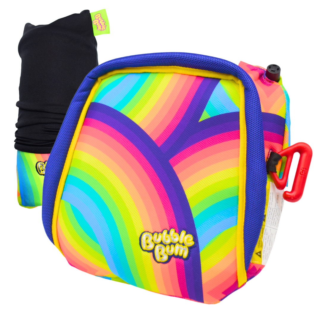 BubbleBum Inflatable Car Booster Seat - Travel Booster Seat - Rainbow Style ✔️